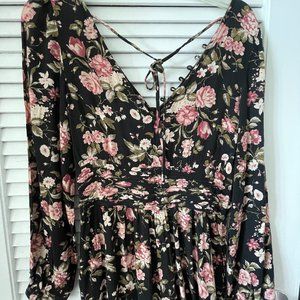 NWOT American Eagle Floral Jumpsuit Size 4
